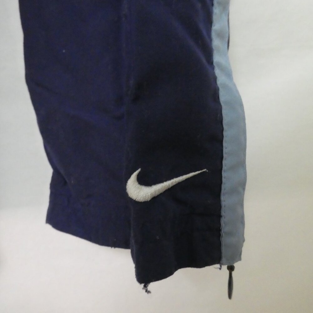 NIKE Registered Swoosh Mesh Lined Navy Pants W Stripes 10 inch waist measured - Picture 3 of 16